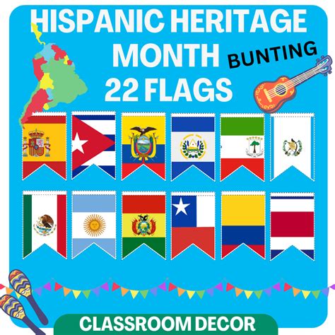 Printable Hispanic Heritage Month Flags